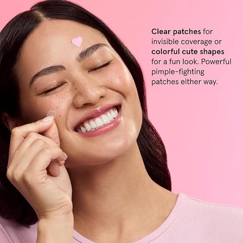 grace & stella Award Winning Pore Strip - Pimple Patches for Face | Hydrocolloid Acne Patches - Absorbs Zits, Reduces Redness - Cute Patches Dermatologist-Tested, Vegan (Multishape, 36 Count) thumbnail 7
