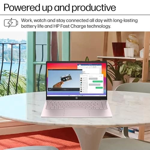HP 14 Ultrabook • Back to School Limited Edition w/Microsoft 365 • Intel 4-Core CPU • 8GB RAM • 1.6TB Storage (128GB OnBoard w/ 512GB Portable Drive + 1TB OneDrive) • Tranquil Pink • Win 11 - 8GB RAM - Tranquil Pink thumbnail 6