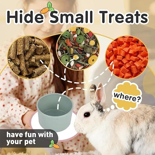 Iffitya 8 Pcs Stacking Cups for Rabbits, Colorful Bunny Toys for Rabbits and Small Animals, Nesting Rabbit Toys of Different Sizes, Bunny Stacking Cups for Hiding Food and Playing thumbnail 3