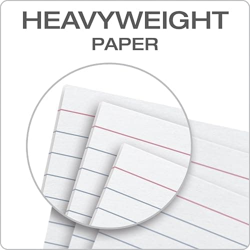 Oxford Heavyweight Ruled Index Cards, 3" x 5", White, 100 Per Pack (63500) thumbnail 3