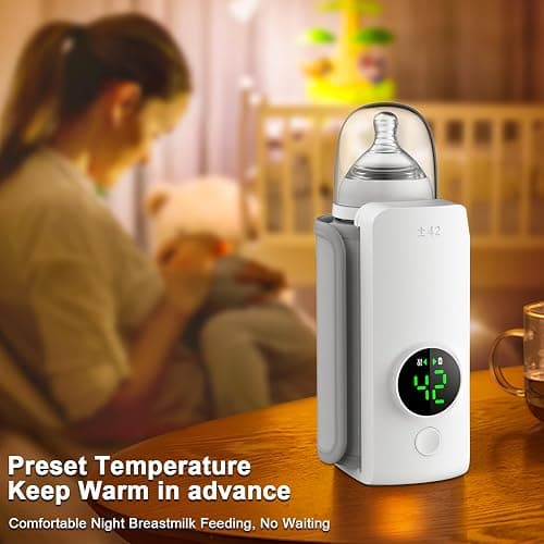 Fast Heating Portable Bottle Warmer,Travel-Easy,18W Fast Charging,6-Speed Temperature Control,Locked-in Nutrition,360 Degree Wrap Even Warming,Ensuring Baby Needs thumbnail 5