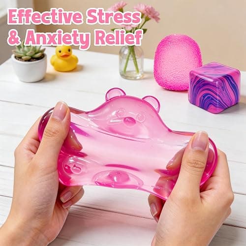 3Pcs Taba Squishies Fidget Toys, Stress Balls for Kids and Adults, Squishies Stress Cube, Sensory Toys for Kids with Autism, Fidgets for Classroom Prize, Birthday Gifts Party Favors(Random Color) thumbnail 4