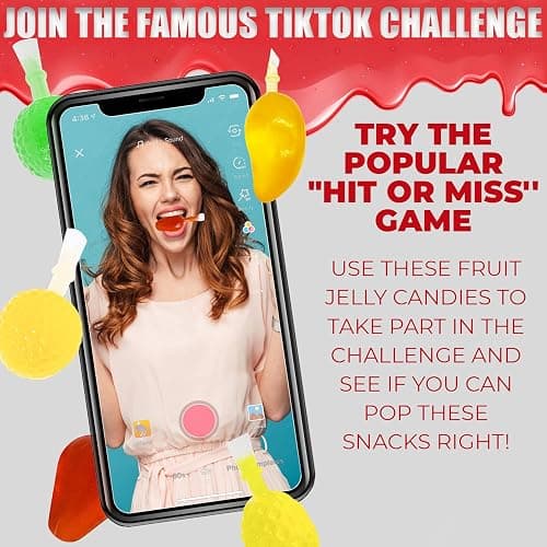 Fusion Select Jelly Fruit Snack Jelly Fruits Hit or Miss Candy Challenge - Fruit-Shaped Jelly- Assorted Flavors, Strawberry, Orange, Apple, Pineapple, Grape, Mango (1 Jar) thumbnail 4