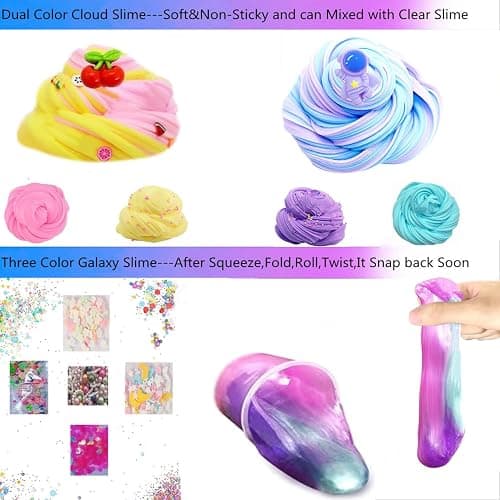 Crunchy Slime Set 12 Packed for Kids,Super Soft and Non-Sticky Stress Relief Clear Slime Kit Toy,DIY Butter Slime Party Favor for Girls & Boys Goodie Bags Stuffers thumbnail 5