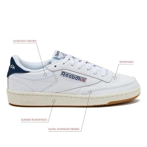 Reebok Club C 85 Vintage Tennis Sneakers for Women, Casual White Womens Shoes, Size 5 to 11 thumbnail 2
