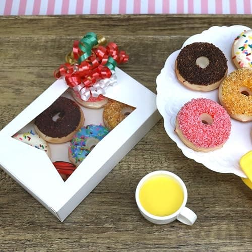 GiftExpress 6 pcs Realistic Artificial Toy Donuts, Scented Fake Donuts, Assorted Realistic Doughnuts Toy Cakes Fake Desserts Decoration Toys, Valentine bv Donut Party Decoration, Prop Food thumbnail 6