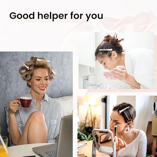 AIMIKE 4pcs Hair Clips for Styling Sectioning, No Crease Duck Billed Hair Clips with Silicone Band, Hair Styling Clips, Salon and Home Hair Cutting Clips for Hairdresser thumbnail 7