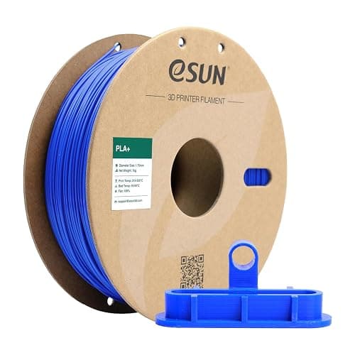 eSUN PLA+ Filament 1.75mm, Enhanced Toughness 3D Printer Filament PLA Plus, Dimensional Accuracy +/- 0.03mm, 1KG Spool (2.2 LBS) 3D Printing Filament for 3D Printers, Blue - Image 1