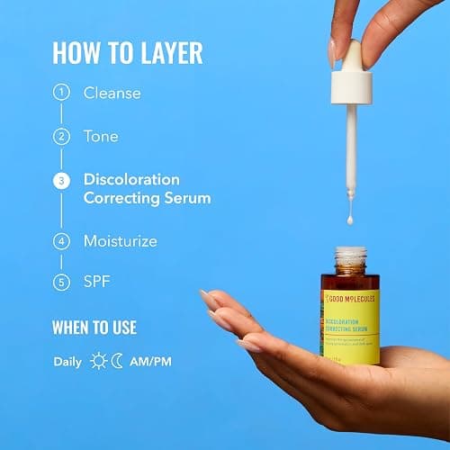 Good Molecules Discoloration Correcting Serum - Tranexamic Acid and Niacinamide Serum to Target Dark Spots and Hyperpigmentation - Skin Care for Face thumbnail 6