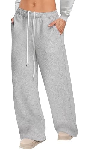 JEKAOYI Womens Sweatpants Wide Leg Drawstring Workout Casual Baggy Pants High Waist with Pockets - Image 1