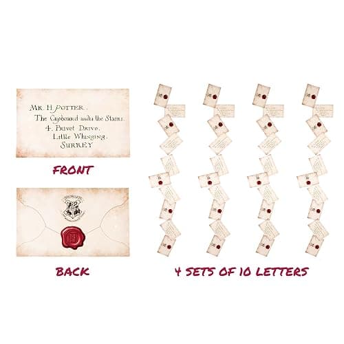 CON*QUEST Journals Harry Potter Official Floating Hogwarts Acceptance Letter Decoration, 40 Letter Cards & Nylon String for Hanging, Home Decor, Officially Licensed (40-Pieces, 4 String of 10 Letter) thumbnail 4