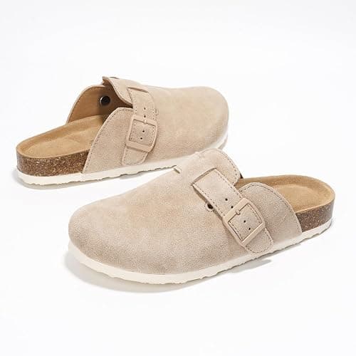 Project Cloud Genuine Leather Footbed Clogs for Women - Memory Foam Arch Support Slippers for Women - Trendy Slip-ons Women's Mules & Clogs Sandals (Benton) thumbnail 6
