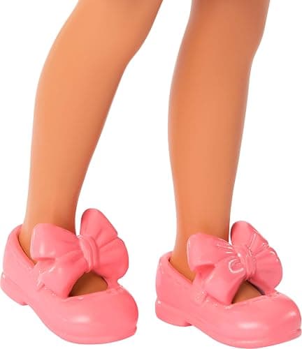 Barbie Club Chelsea Small Doll, 6-Inch Lula with Brunette Hair Wearing Removable Cherry-Print Dress & Sandals, JJB35 thumbnail 3