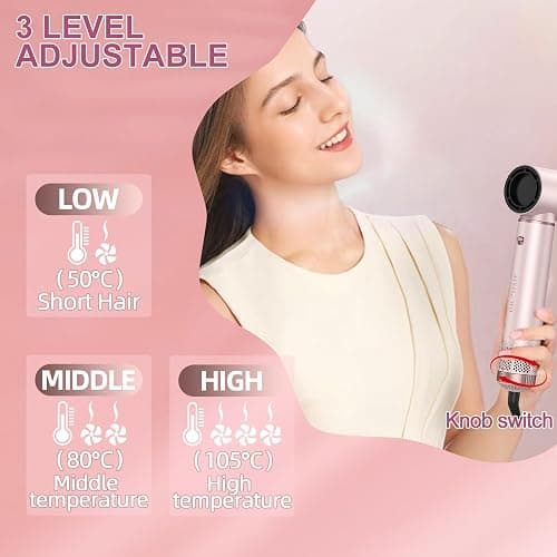 AVENHO 5 in 1 Hot Air Brush - Blow Dryer Brush & Air Curling Wrap Styler with Negative Ion Technology, Hair Dryer Brush for Drying, Curling, Straightening & Styling, Professional Hair Styling Tools thumbnail 3