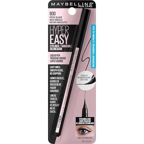 Maybelline Hyper Easy Liquid Pen No-Skip Eyeliner, Satin Finish, Waterproof Formula, Pitch Black, 0.018 Fl Oz thumbnail 11