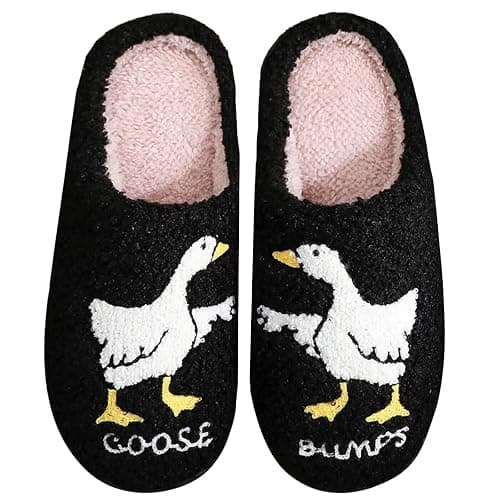 JAMANDUO Women's Cute Retro Strawberry Cherry Slippers Valentine's Day Plush Soft Memory Foam House Home Shoes - Image 1