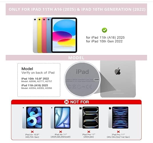 RAYMCRAFT for iPad 11th(A16, 2025)/10th Generation Case with Keyboard, Magic Keyboard 2022, Springy Backlit Keys, Stain-Resistant Surface, Multi-Touch Trackpad,Pink thumbnail 2