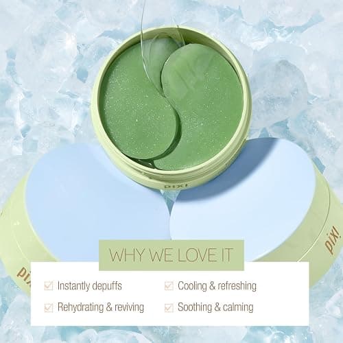 Pixi DetoxifEYE Depuffing Hydrogel Under-Eye Patches, Cucumber, Hyaluronic Acid & Caffeine for Puffy Eyes and Dark Circles, Hydrate Eye Area, 30 Pairs, 60 Patches thumbnail 5
