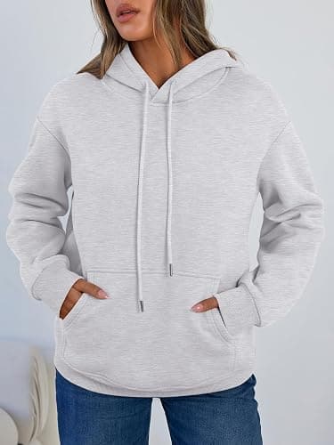 Trendy Queen Women's Winter Fleece Sherpa Lined Hoodie Casual Warm Pullover Hooded Sweatshirt thumbnail 2