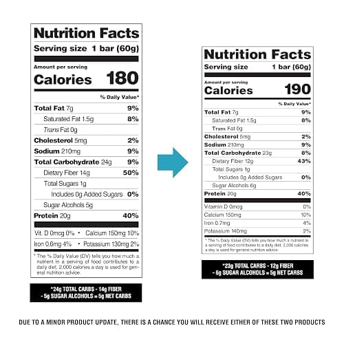 Quest Nutrition Oatmeal Chocolate Chip Protein Bars, 20g Protein, 1g Sugar, 5g Net Carb, Gluten Free, Keto Friendly, 12 Count thumbnail 7