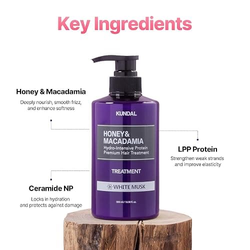 KUNDAL Honey & Macadamia / Cherry Blossom, Natural Protein Hair Care for Frizz Control & Elasticity | Cherry Blossom , 500ml (Pack of 2), Stocking Stuffers thumbnail 7