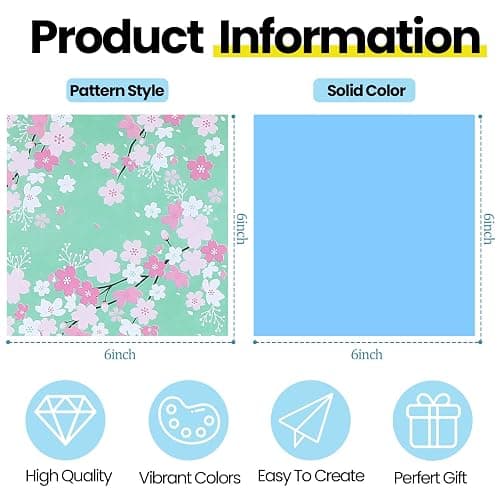 Lincia 840 Sheets Origami Paper Kit 20 Colors 6 x 6 Inch Colorful Folding Japanese Washi Origami Cherry Blossom Paper Double Sided Square Sheets Book for Beginners Adults Kids(840 Sheets) thumbnail 2
