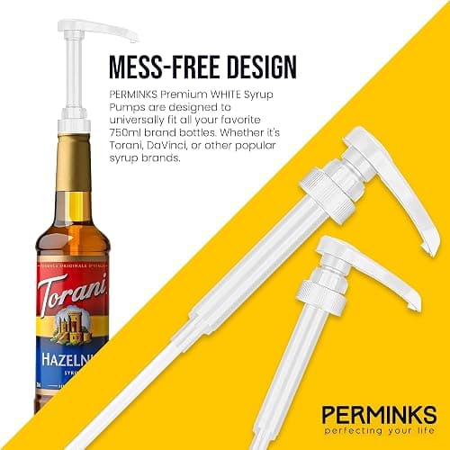 Syrup Pumps Compatible with Torani and Davinci Bottles (25.4 oz-750ml (Set of 2, White) thumbnail 2