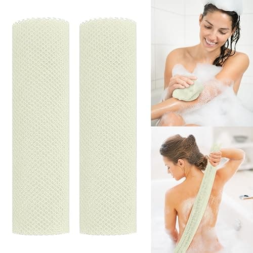 African Exfoliating Net Bath Sponge，African Net Sponge，Net Sponge (White-Large) - White-large - Image 1