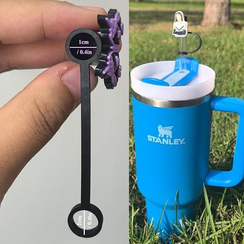 Amreich Olivia Singer Straw Toppers 10mm Silicone Straw Cover Caps | 6PCs Olivia Merch 0.4in Straws Accessories Compatible with Stanley 2.0 30 40 Oz Tumblers Gifts for Fans Women Girls thumbnail 3