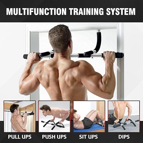 TOPOKO Upgrade Pull Up Bar for Doorway - Max Capacity 440 lbs, Portable Upper Body Workout Bar for Strength Training thumbnail 3