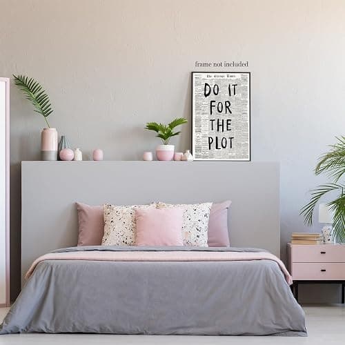 Trendy Black and White Chicago Newspaper Canvas Posters, Affirmation Quote Do It For The Plot Room Aesthetic Wall Art Picture Print for Drom Home Bedroom Decor 30 x 40 CM Unframed thumbnail 4