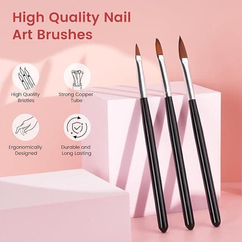 Practice Hand for Acrylic Nails with Acrylic Nail Powder Kits for Beginners | Fake Nail Hand with 3Colors Acrylic Powder, 12Colors Glitter, 100PCS Tips, Monomer for Nail Extensions Practice thumbnail 8