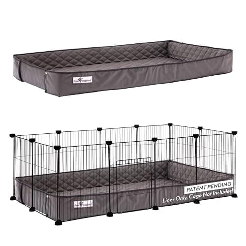 Paw Inspired Critter Box | Washable Guinea Pig Cage Liners with Raised Sides | Fleece Bedding for Guinea Pigs Rabbits, Hamsters, Small Animals | Edge Protected Pee Pads (2x4 (12" Grids)) - Image 1