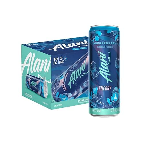 Alani Nu BREEZEBERRY, Sugar Free, Low Calorie Energy Drinks, 200mg Caffeine, Biotin, B Vitamins, Zero Sugar, 10 Calories, 12 Fl Oz Cans, 12 Pack - Image 1