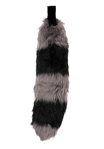 Raccoon Ears and Tail Set - Fuzzy Headband and Tail with Hook and Loop Fastener thumbnail 3