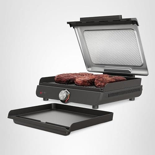 Ninja Griddle and Indoor Grill, 14’’, Electric Grill, For Steak, Burgers, Salmon, Veggies, and More, Pancake Griddle, Nonstick, Dishwasher Safe, 500F, Even Cooking, Silver, GR101 thumbnail 10