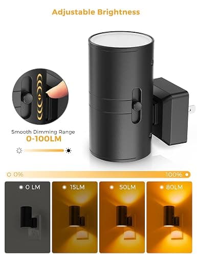 L LOHAS LED Night Light, Amber Nightlight, Dimmable Night Light, Light Sensor, Yellow Nightlight, 0-100LM, Sleep Light for Kids, Soft & Warm Light for Bedroom, Bathroom, 2 Pack | Sleep Light for Kids, Soft & Warm Light, Dimmable Night Light, Light Sensor, for Bedroom, for Bathroom, 0-100LM thumbnail 4