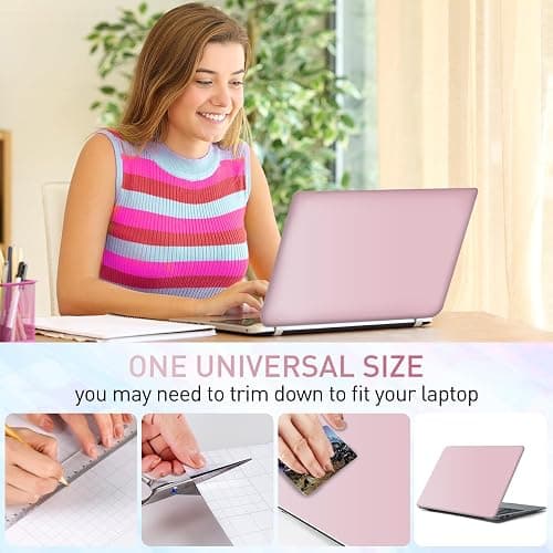 Light Pastel Pink 12 12.1 13 13.3 14 15 15.4 15.6 in Skin Laptop Sticker Decal, Netbook Skins for Notebook PC, Universal Vinyl Laptop Decor Cover for Women Girls, Waterproof Art Protector thumbnail 8