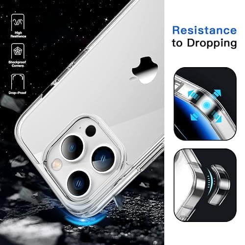 JETech Case for iPhone 14 Pro Max 6.7-Inch, Non-Yellowing Shockproof Phone Bumper Cover, Anti-Scratch Clear Back (Clear) thumbnail 6