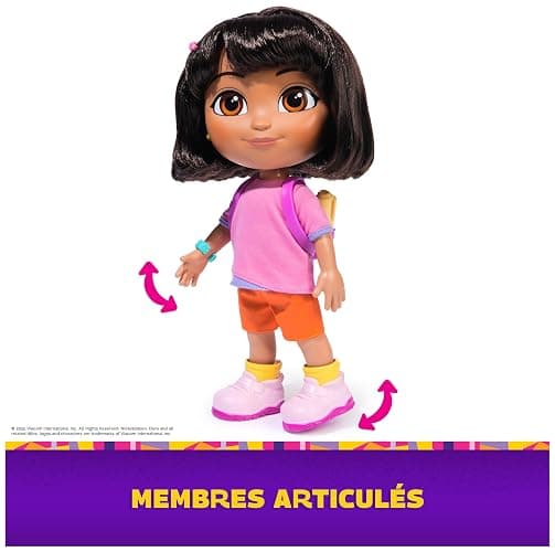 Dora - Poupée Chante Et Explore - Figurine Interactive 30 Cm - 1 Figurine 7 Accessoires 2 Chansons & 10 Sons - Bilingue Français Anglais - Dessin Animé Jouet Maison De Poupée - Jouet Enfant 3 Ans Et + thumbnail 8