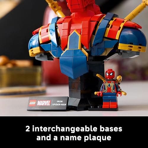 LEGO Marvel Iron Spider-Man Bust - Display Model Building Set for Adults incl. 2 Movable Arms, a Rotating Head & a Super Hero Minifigure - Collectible Avengers Gift for Fans - 76326 thumbnail 9