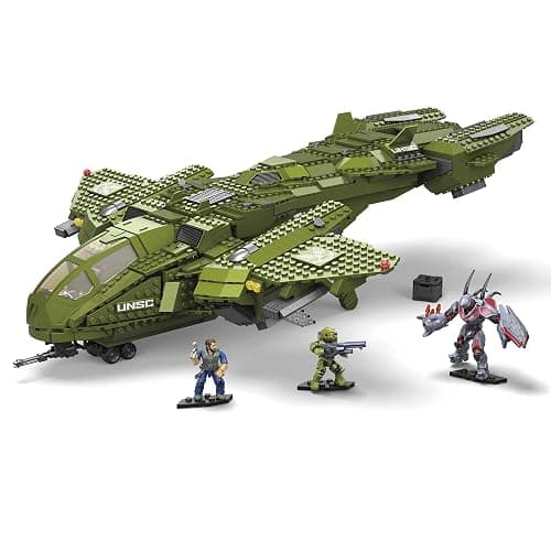 MEGA Halo Toy Building Sets, Pelican Inbound Vehicle with 2024 Pieces, 3 Micro Action Figures and Accessories, for Collectors thumbnail 3
