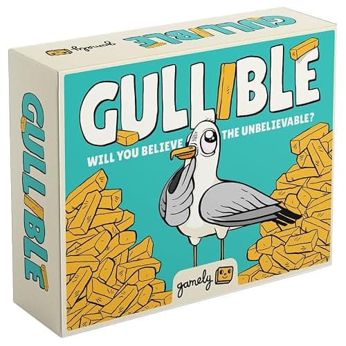 Gullible: The super-fun party game of creativity, bluffing and hilarious facts. Will you fool your family and friends or believe the unbelievable? (Gullible - Same Game, Smaller Box) - Image 1