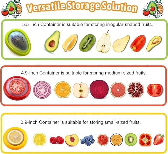 BAOKUA Avocado Saver and Onion Storage 4 Set - Reusable refrigerator avocado storage containers,for fridge Apples, Tomatoes, Tomato, Lemons for Ideal thumbnail 6