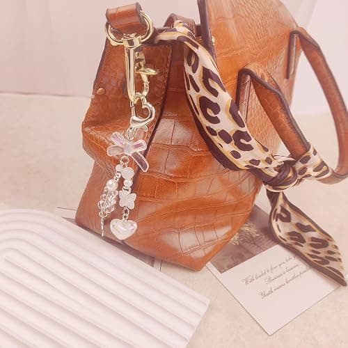 AGEN KGEN Aesthetic Y2K keychains Cute Butterfly Star Strawberry Bear Guitar Keychains Charms for Women Bag Purse Gifts thumbnail 5