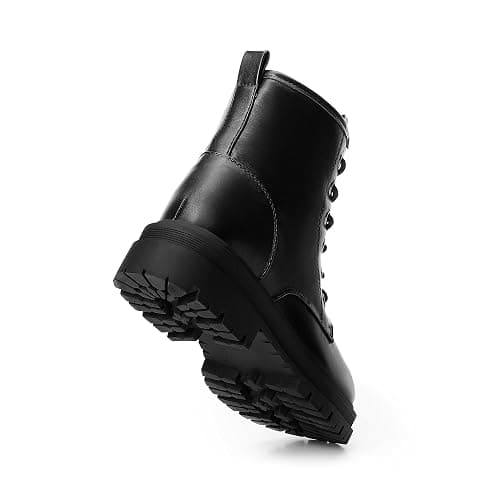 DREAM PAIRS Combat Boots Ankle Booties Lace-up Platform Side Zipper Lug Sole Boots Ankle Boots for Women thumbnail 5