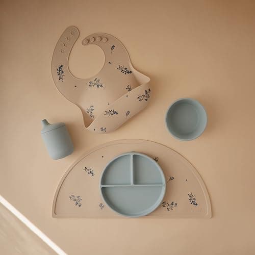 Mushie Silicone Suction Bowl, Non-Slip Suction Bowl for Babies & Toddlers, Material: Food Grade Silicone, Dishwasher & Microwave Safe (Powder Blue) thumbnail 7