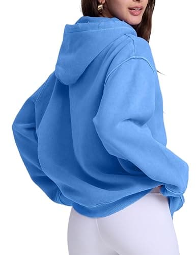 Dnzzs Womens Oversized Hoodie Acid Wash Hoodie Vintage Sweatshirt Heavyweight Fleece Cotton Streetwear Trendy Sweatshirts thumbnail 8