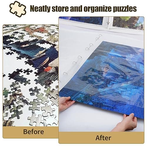 Callroon Puzzle Storage Folder Extra Large Interior: 31.5x22.8 inches, 20 Pockets, 1000 Pieces, Metal Binder; Puzzle Organizer, Artwork Lover Collectible Gift thumbnail 3