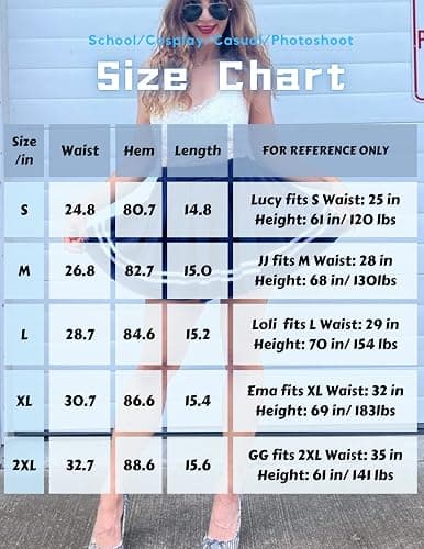 Avidlove Womens Pleated Skirt School Uniform Skirt Mini Skirt Pleated Cheer Skirt thumbnail 8